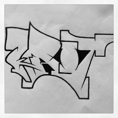 Graffiti Sketch - Photo by AndiWand - Kaot, Simple, Heidelberg (2013)