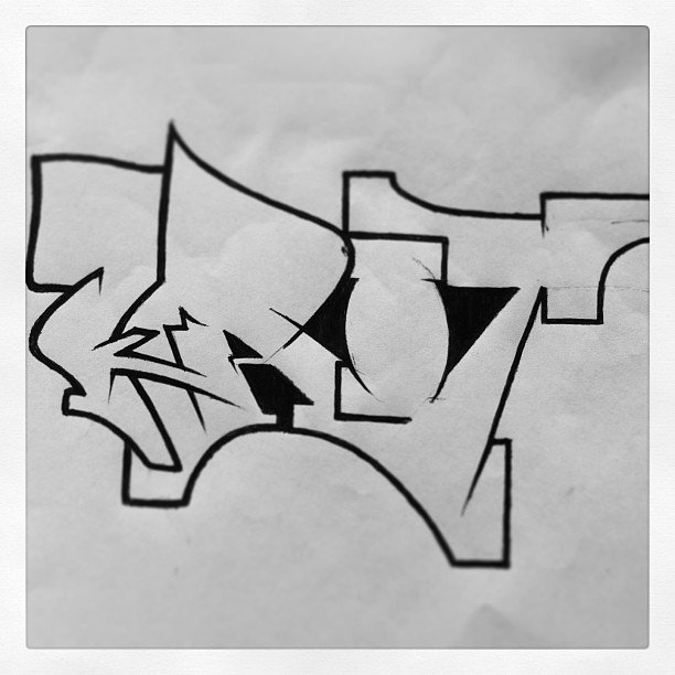 Graffiti Sketch - Photo by AndiWand - Kaot, Simple, Heidelberg (2013)