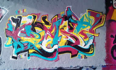 Graffiti Wall in Heidelberg - Photo by AndiWand - kaot, retro, reks