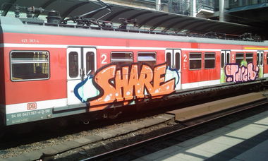 Graffiti Train - Photo by AndiWand - Share, Targa, Mainz (2013)