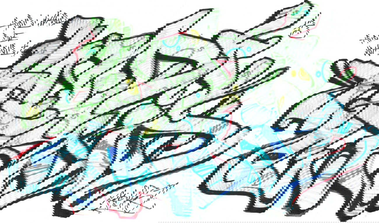 Graffiti Sketch in Karlsruhe - Photo by AndiWand - Andi, Wand, Rekz