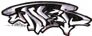 Graffiti Sketch in Berlin - Photo by AndiWand - Liquit, Walker, Wanderer (2013)