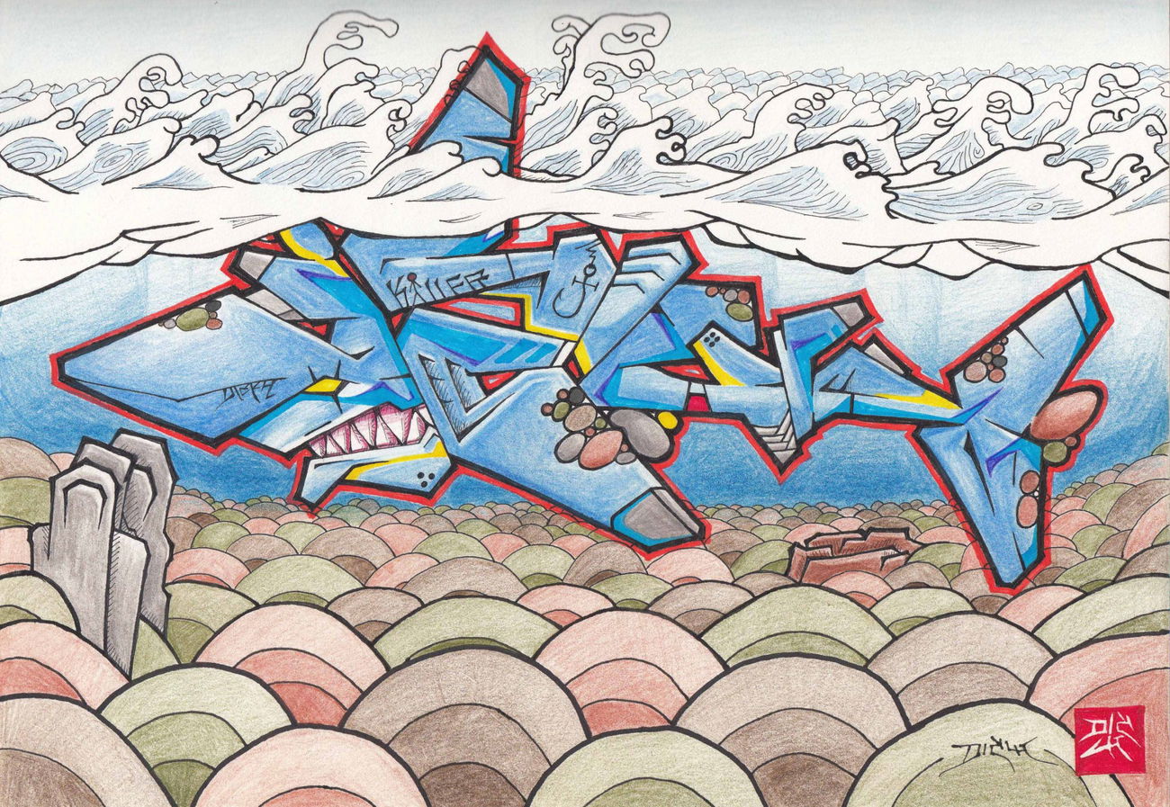 Graffiti Sketch - Photo by Angelhaken