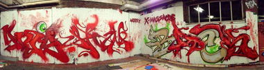 Graffiti Wall in Oldenburg - Photo by Anis - Anis, Spam, Back (2012)