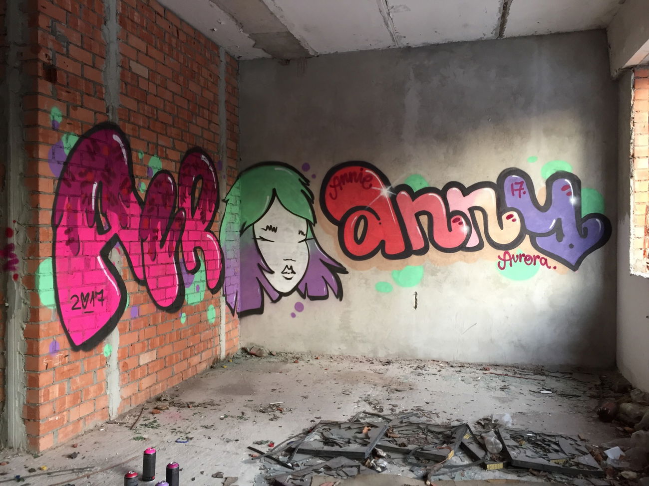 Graffiti Wall in москва - Photo by Annie - Avrora, Annie (2017)