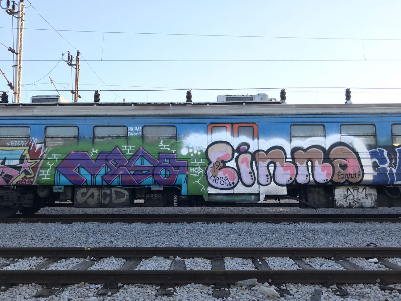 Graffiti Train in Градска Општина Нови Београд - Photo by Annie - Mesa, Einna (2019)