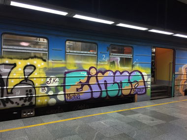 Graffiti Train in Vukov spomenik - Photo by Annie - Bgvoz (2017)
