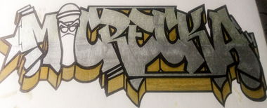 Graffiti Sketch in Milwaukee - Photo by AnonOne - Blackbook, metallic, Murda-Mil (2018)