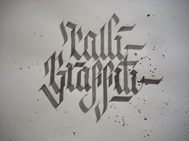 Graffiti Wall - Photo by Anonim1 - calligraphy, calligraffiti, black