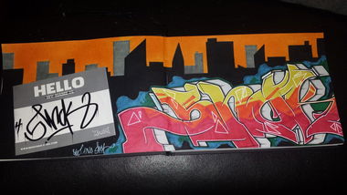 Graffiti Sketch - Photo by Anonymous - snok, &, duc (2015)