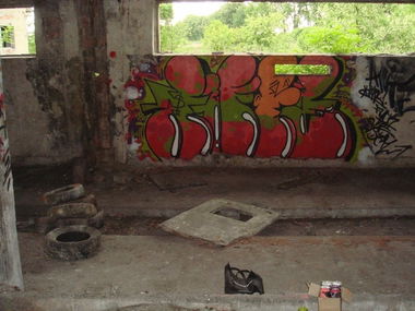 Graffiti Bombing - Photo by Antoniusone - ante, throwup, antonius (2015)