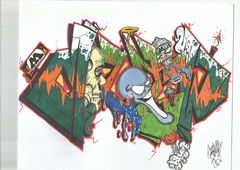 Graffiti Sketch - Photo by Antoniusone - molotow, ante (2015)