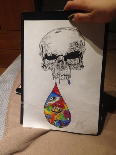 Graffiti Sketch - Photo by Antoniusone - sketch, skull, colorful (2014)