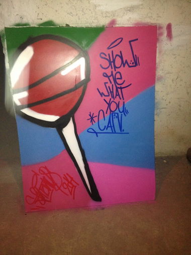 Graffiti Artwork - Photo by Antoniusone - lollipop, ante, antonius (2014)