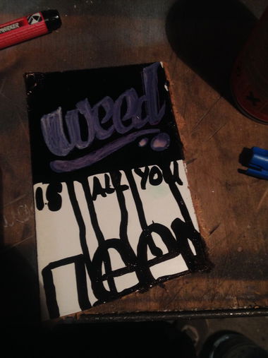 Graffiti Artwork - Photo by Antoniusone - weed, is, al (2014)