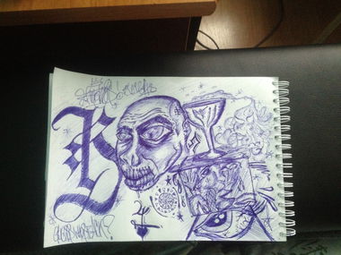 Graffiti Sketch - Photo by Antoniusone - nightdrawing, ante, antonius (2014)