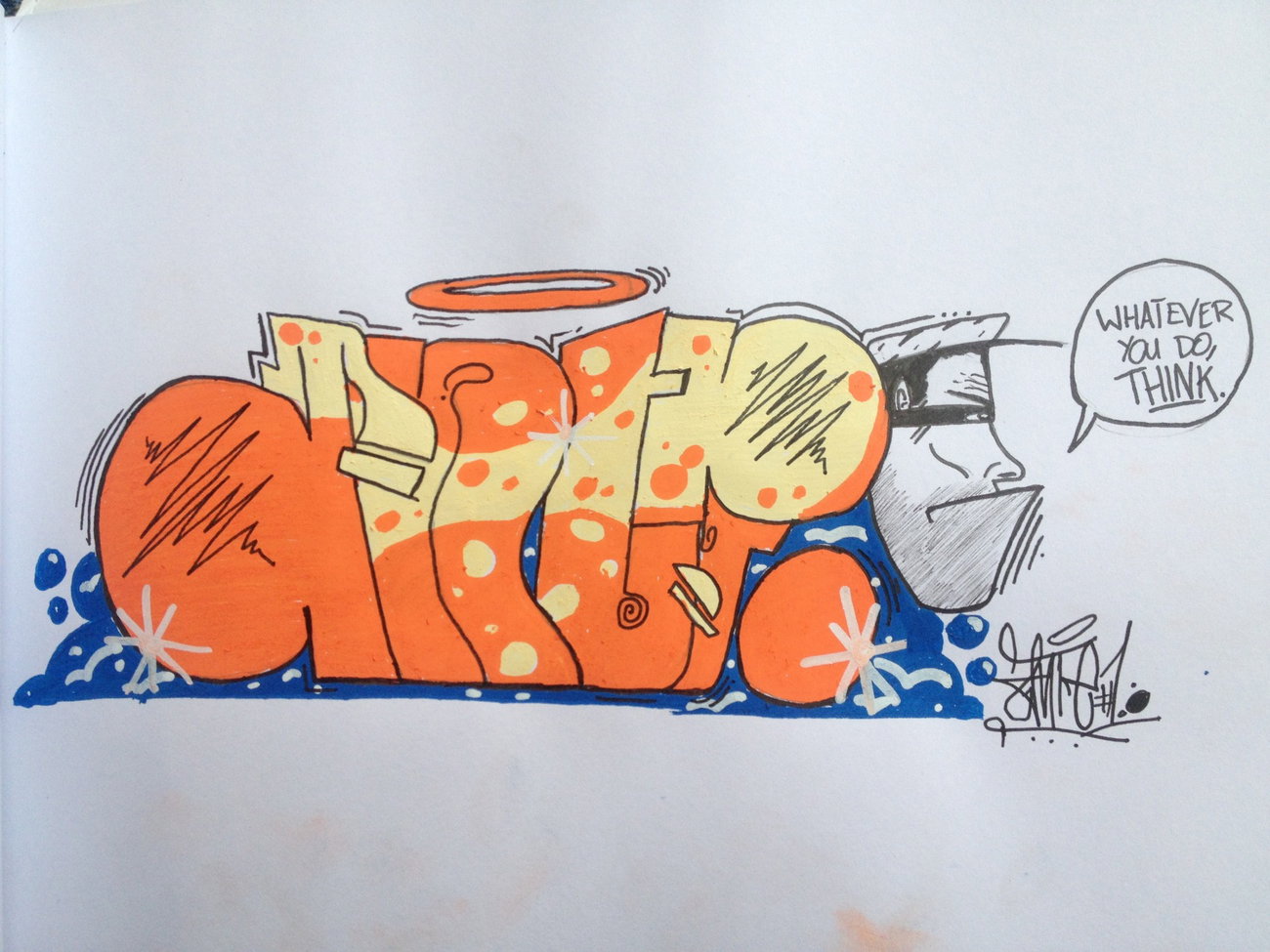 Graffiti Sketch in Vilinius - Photo by Antoniusone - throwup, ante, antonius (2014)