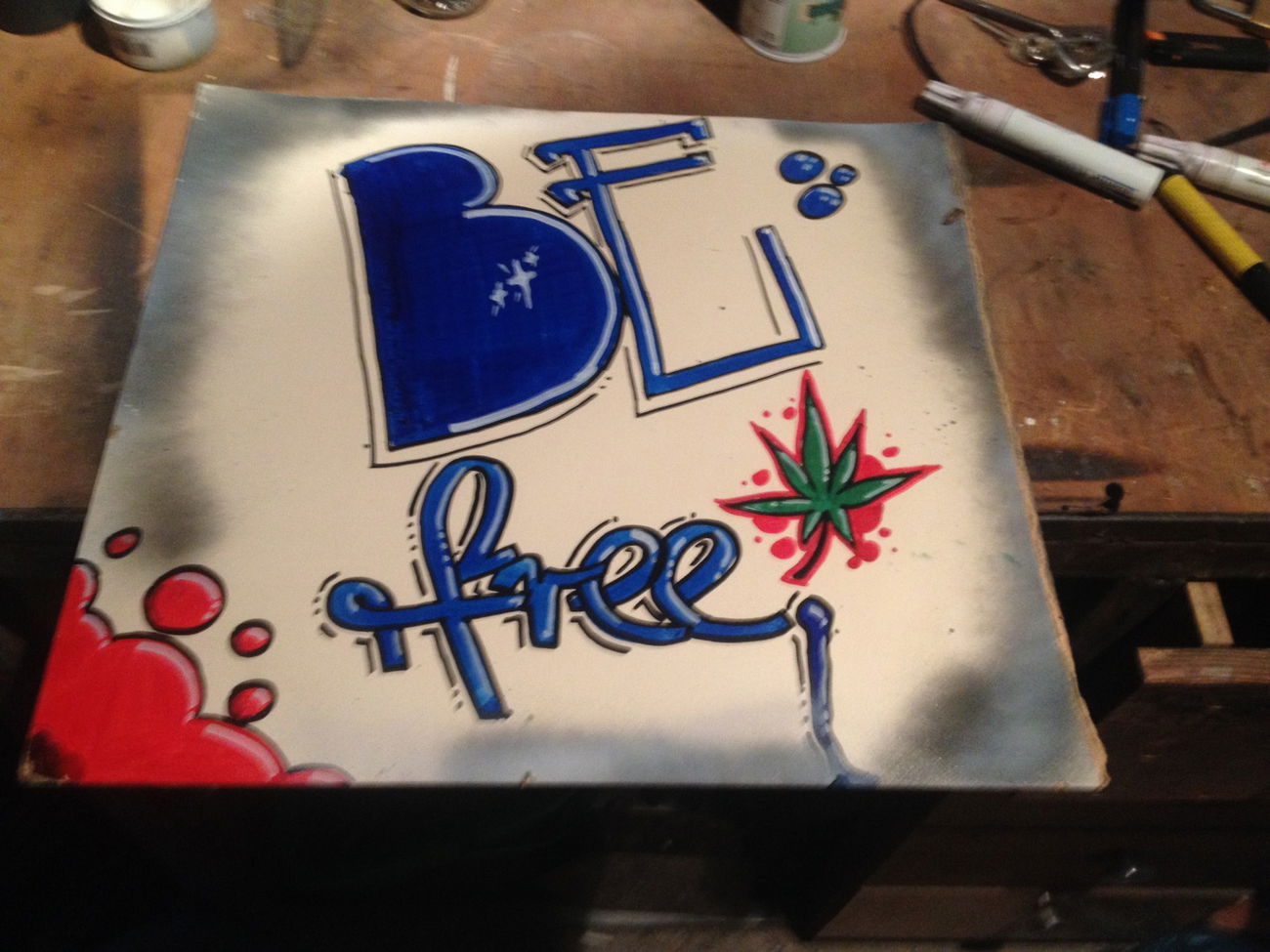 Graffiti Artwork - Photo by Antoniusone - artwork, woodpainting, ante (2014)