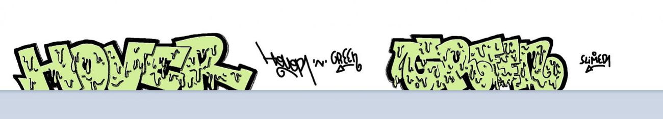 Graffiti Artwork in München - Photo by Anusvisage - Hover, Green, slimer (2013)