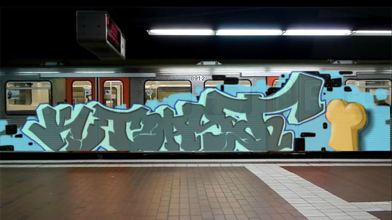 Graffiti Train in Hamburg - Photo by Anusvisage - ktoast, karlstoast, munich (2013)