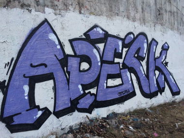 Graffiti Bombing in Dorogomilovo District - Photo by Apeck - Apeck, Ars (2014)