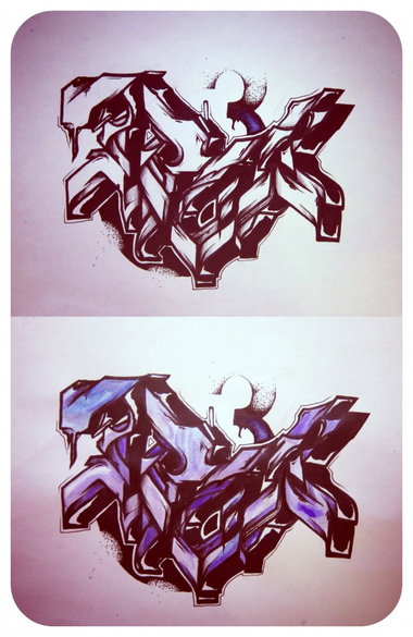 Graffiti Sketch in Russia - Photo by Ares86 (2013)