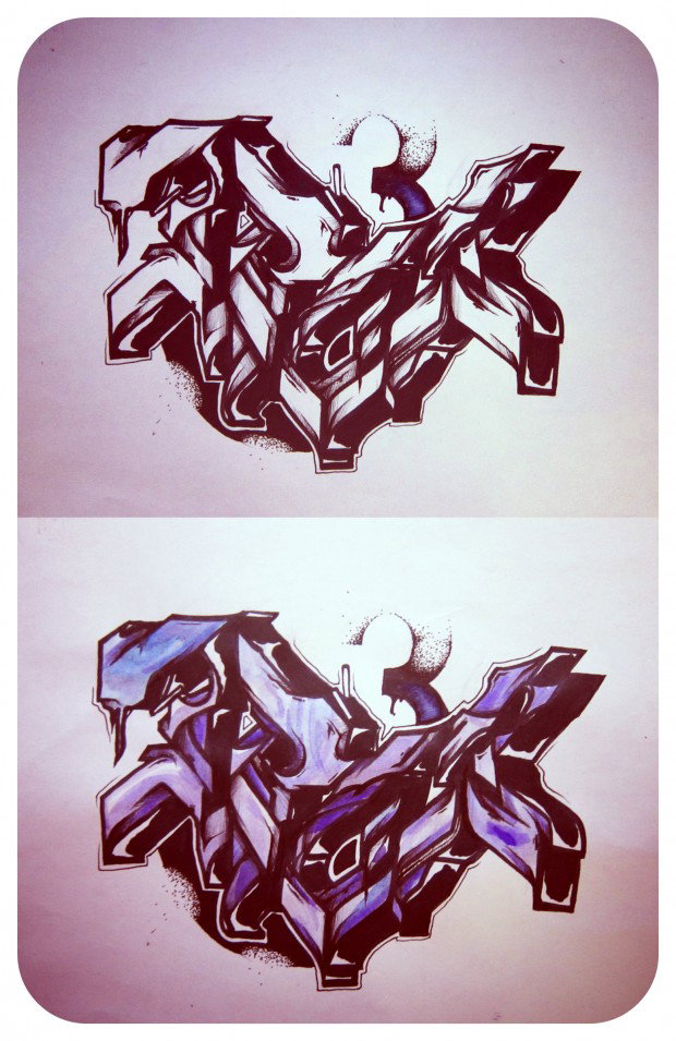 Graffiti Sketch in Russia - Photo by Ares86 (2013)