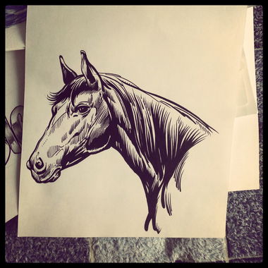 Graffiti Sketch - Photo by AroX - Horse
