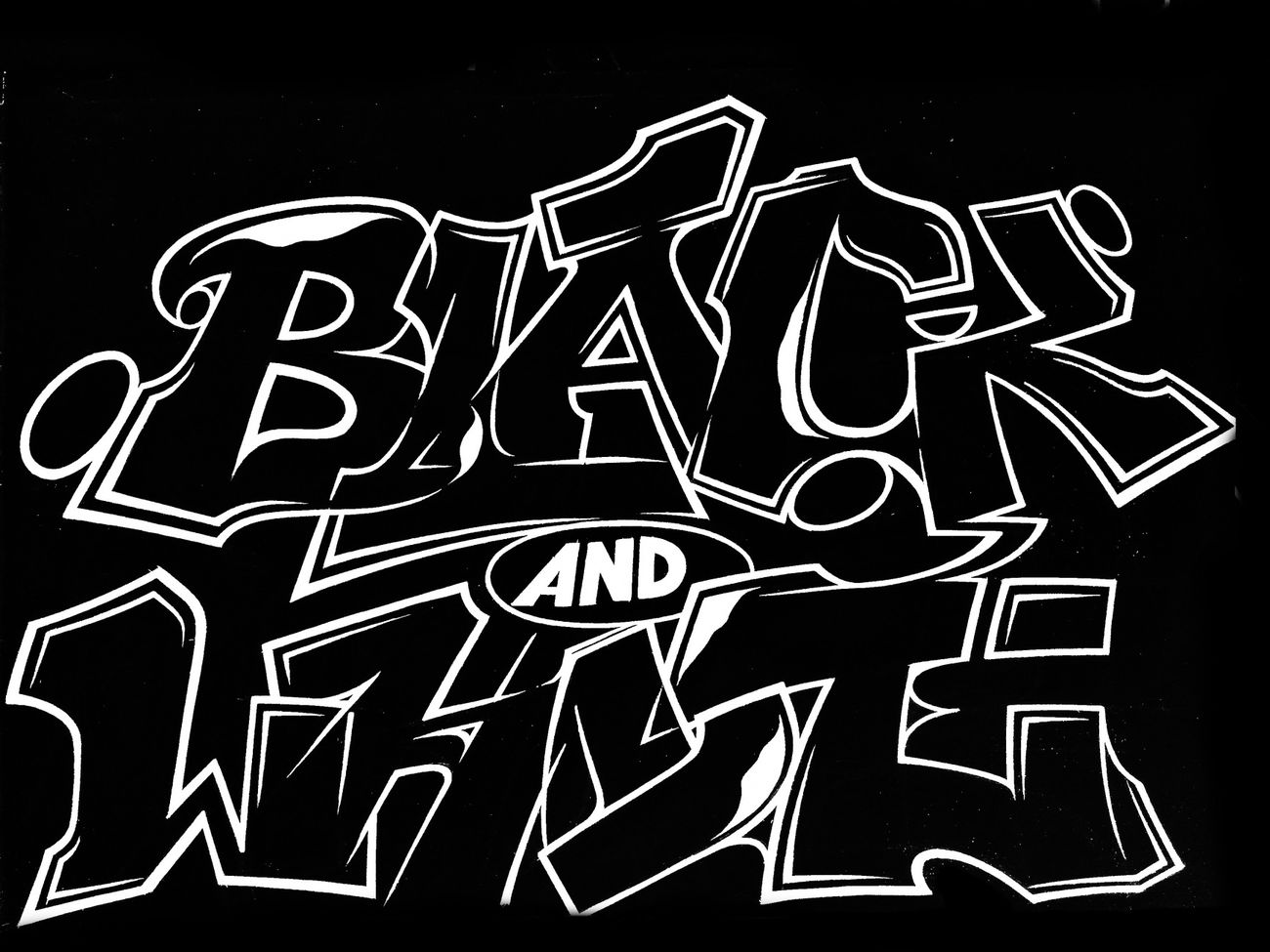 Graffiti Sketch - Photo by AroX - Black, &, White
