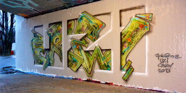 Graffiti Wall in Stuttgart - Photo by ArtOne - ArtOne, UZI, Crew (2013)