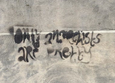 Graffiti Wall in Washington, D.C - Photo by ArtSlantStreet - anarchy, pretty, anarchist (2013)