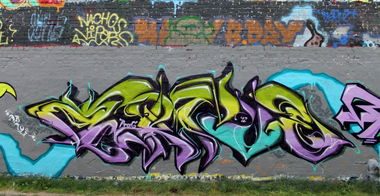Graffiti Wall in Leipzig - Photo by Artue (2012)