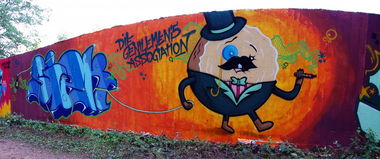Graffiti Wall in Homburg - Photo by Aser - aser, siek, enub
