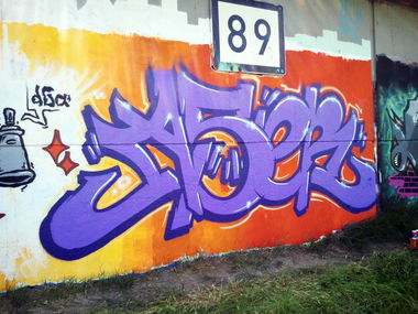 Graffiti Wall in Saarbrücken - Photo by Aser - Aser, DGA, Enub (2014)