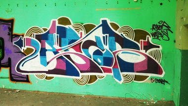 Graffiti Wall - Photo by Asqor - askor, wabs, katowice (2014)