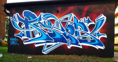 Graffiti Wall in Zory - Photo by Asqor - Askor, Wabs (2014)