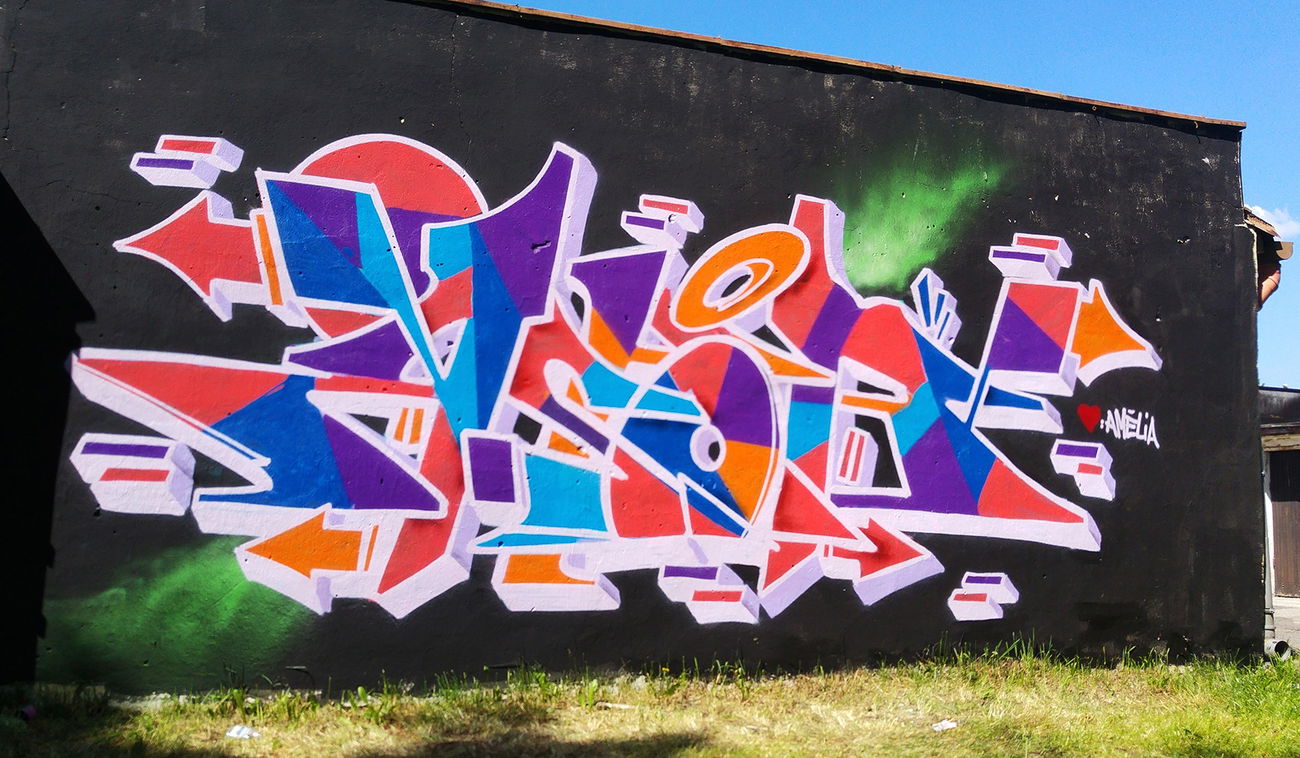 Graffiti Wall - Photo by Asqor - askor, wabs, yo (2016)