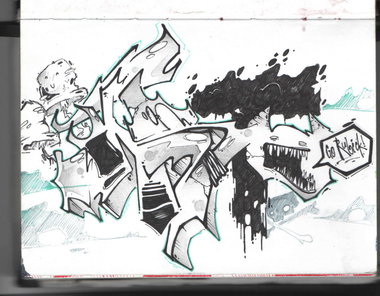 Graffiti Sketch - Photo by Astoidler