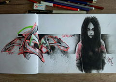 Graffiti Sketch - Photo by Atem1 - alma, fear, atem (2015)