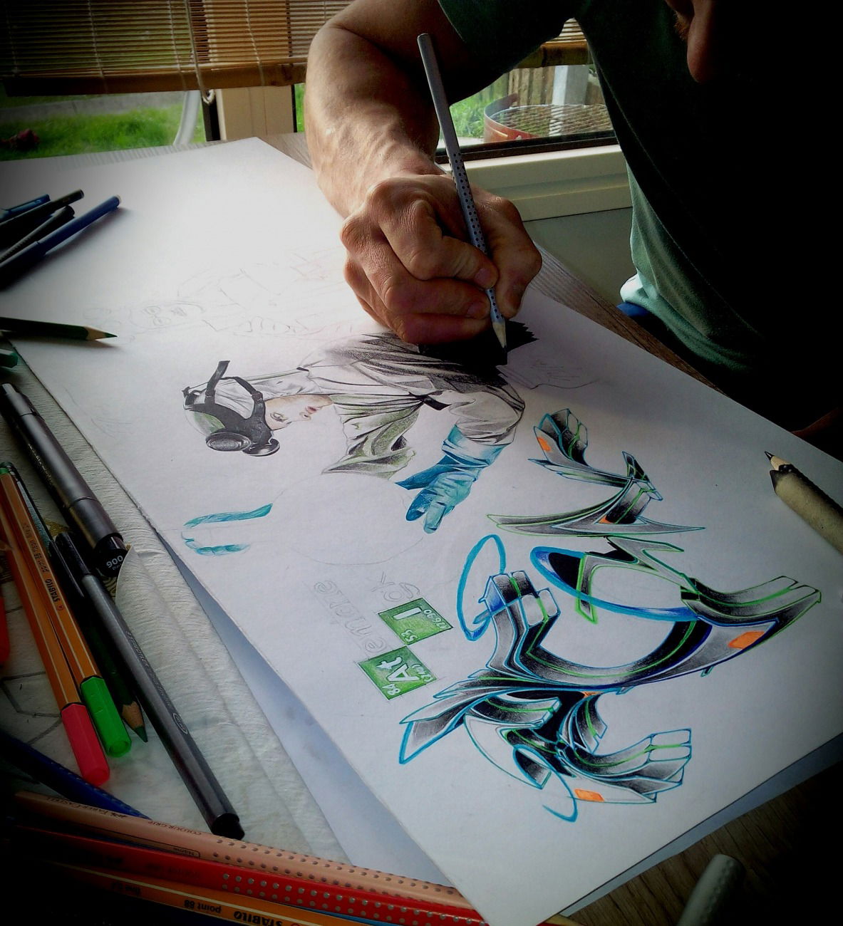 Graffiti Sketch in Wohnort - Photo by Atem1 - Atemone, breakingbad, igk (2015)