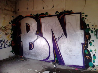 Graffiti Wall - Photo by Aver - BN, BAD, NEWS