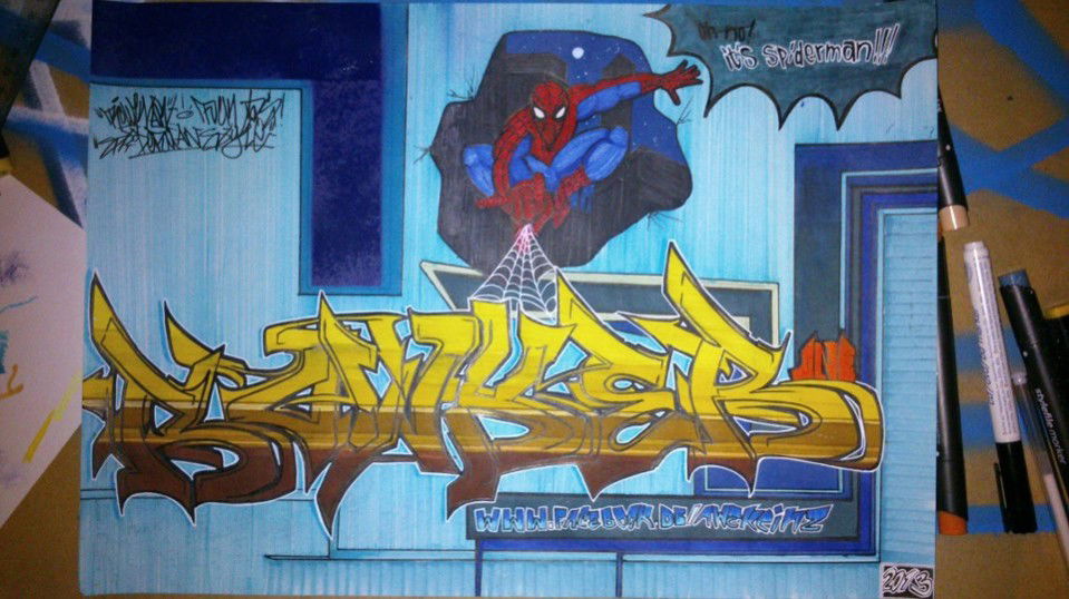 Graffiti Sketch in Rathenow - Photo by Aweck - Rowk, Awek, Aweck