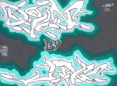 Graffiti Sketch - Photo by Aweck - Down, by, Law (2014)