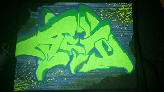 Graffiti Artwork - Photo by Aweck - Canvas, Leinwand, Acid (2014)