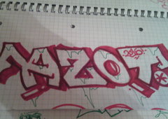 Graffiti Sketch in Warsaw - Photo by Azot (2016)