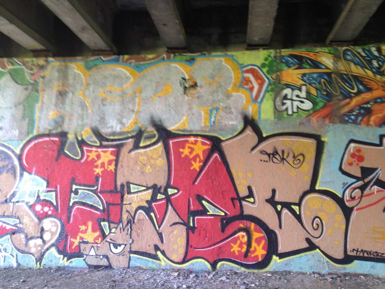 Graffiti Wall in Lublin - Photo by B3ncon3 - Kier, Benc, Thea (2014)