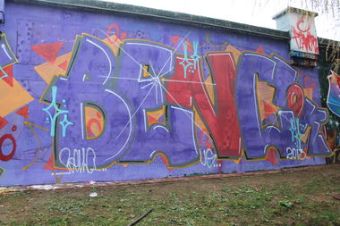 Graffiti Wall in Lublin - Photo by B3ncon3 - Bueno, Born, Benc (2013)