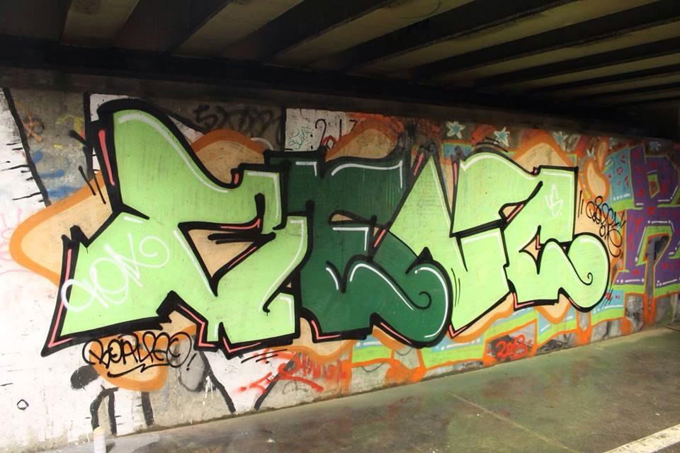 Graffiti Wall in Poznan - Photo by B3ncon3 - Gane, Buen, Bran (2013)