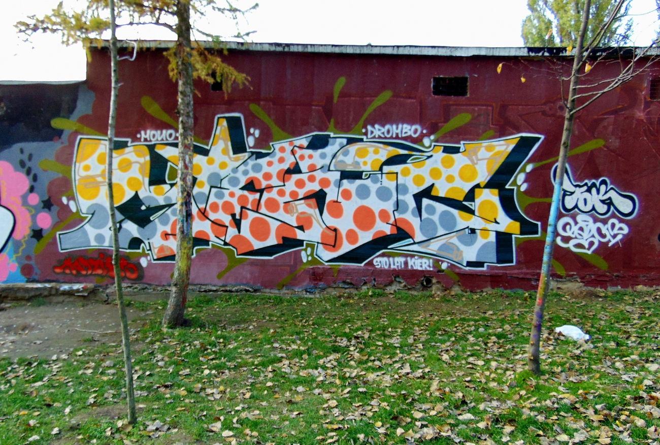 Graffiti Wall in Lublin - Photo by B3ncon3 - Kier, Rysa, Drug (2015)