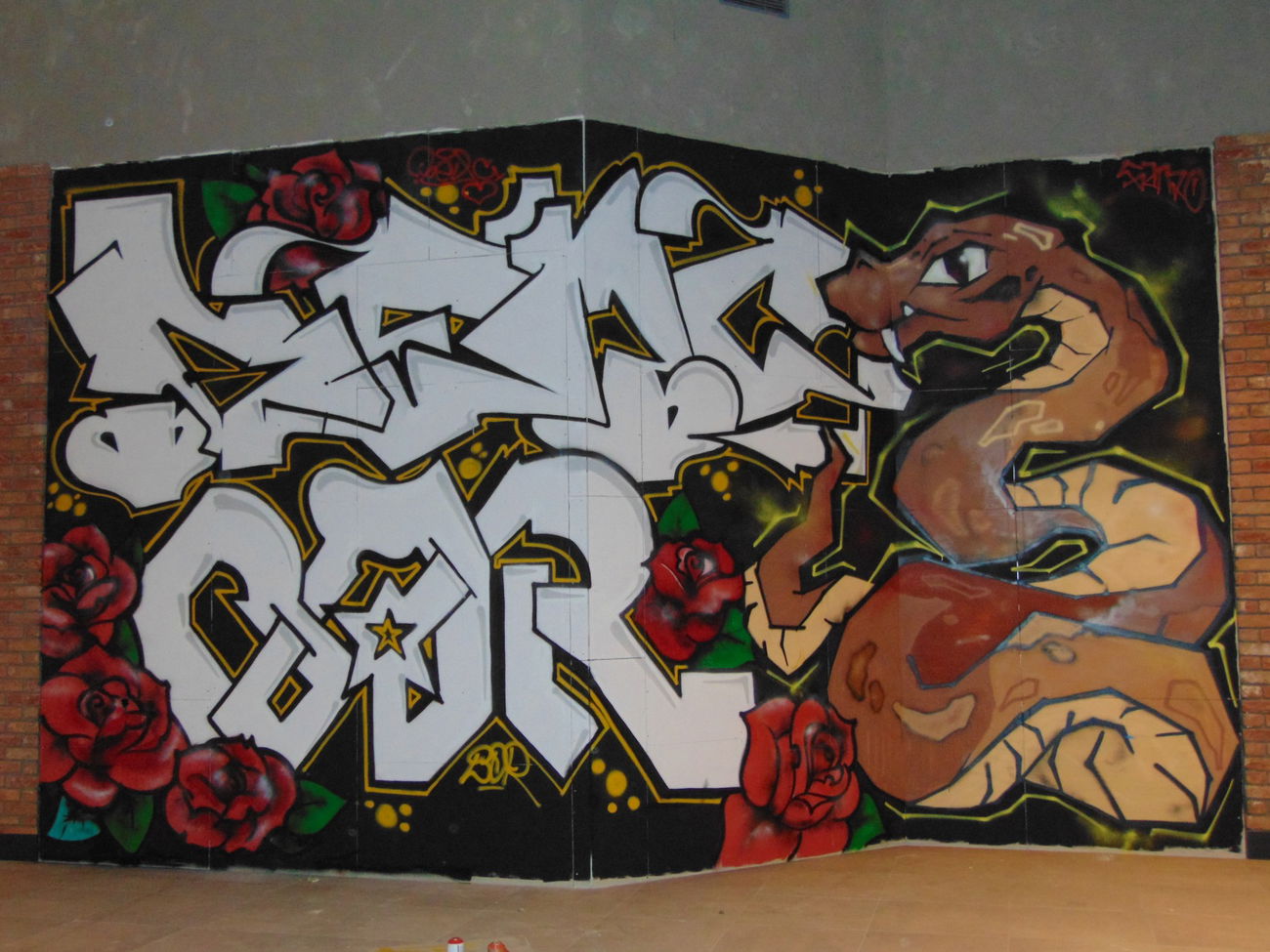 Graffiti Wall in Lublin - Photo by B3ncon3 - Benc, Bor, Gane (2015)